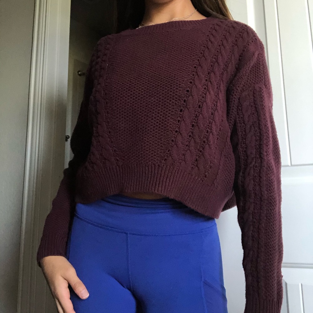 Pacsun dark purple knitted sweater